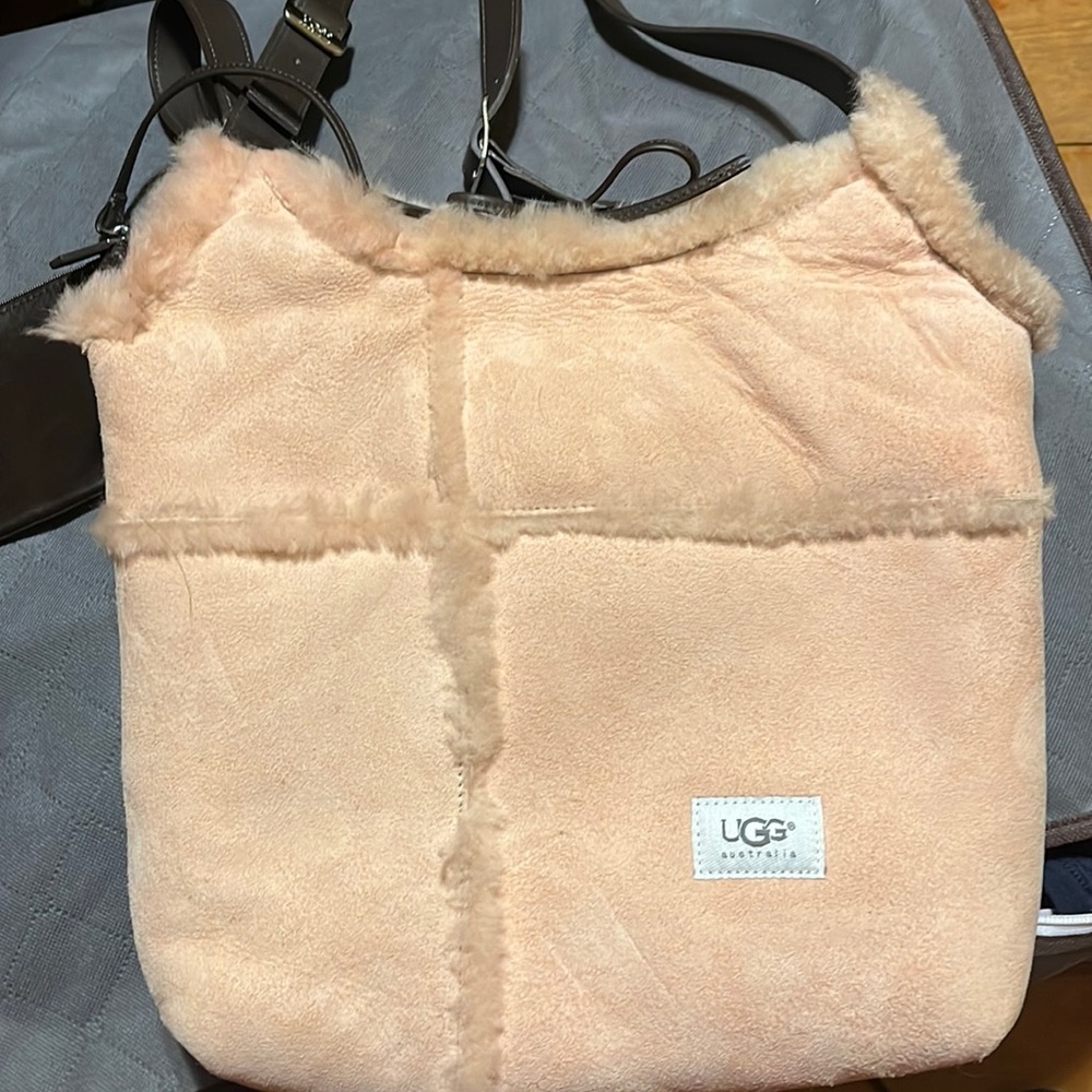 UGG Pink Shearling Shoulder Bag